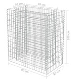 Gabionska sadilica od pocinčanog čelika 90 x 50 x 100 cm