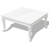 Klupski Stolić 80x80x42 cm Visoki Sjaj Bijeli