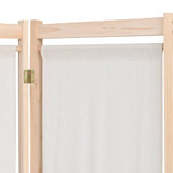 Sobna pregrada s 5 panela od tkanine 200 x 170 x 4 cm krem Sobna pregrada s 5 panela od tkanine 200 x 170 x 4 cm krem
