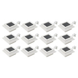Vrtne solarne svjetiljke 12 kom LED kvadratne 12 cm bijele Vrtne solarne svjetiljke 12 kom LED kvadratne 12 cm bijele
