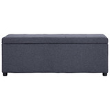 Klupa s pretincem za pohranu 116 cm tamnosiva poliesterska Klupa s pretincem za pohranu 116 cm tamnosiva poliesterska