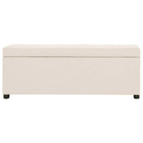 Klupa s pretincem za pohranu 116 cm krem poliesterska Klupa s pretincem za pohranu 116 cm krem poliesterska