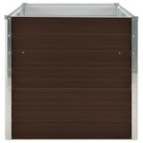 Povišena vrtna gredica smeđa 160 x 80 x 77 cm pocinčani čelik