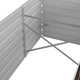 Povišena vrtna gredica smeđa 320 x 80 x 45 cm pocinčani čelik