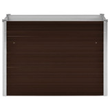 Povišena vrtna gredica smeđa 100 x 40 x 77 cm pocinčani čelik