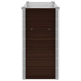 Povišena vrtna gredica smeđa 100 x 40 x 77 cm pocinčani čelik