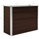 Povišena vrtna gredica smeđa 100 x 40 x 77 cm pocinčani čelik