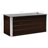 Povišena vrtna gredica smeđa 100 x 40 x 45 cm pocinčani čelik