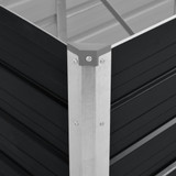 Povišena vrtna gredica antracit 240x80x45 cm pocinčani čelik