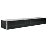 Povišena vrtna gredica antracit 320x80x45 cm pocinčani čelik Povišena vrtna gredica antracit 320x80x45 cm pocinčani čelik