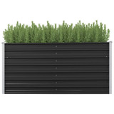 Povišena vrtna gredica antracit 160x40x77 cm pocinčani čelik Povišena vrtna gredica antracit 160x40x77 cm pocinčani čelik