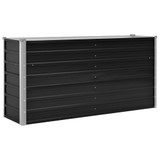 Povišena vrtna gredica antracit 160x40x77 cm pocinčani čelik Povišena vrtna gredica antracit 160x40x77 cm pocinčani čelik