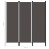 Sobna pregrada s 3 panela antracit 150 x 180 cm Sobna pregrada s 3 panela antracit 150 x 180 cm
