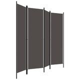Sobna pregrada s 4 panela antracit 200 x 180 cm Sobna pregrada s 4 panela antracit 200 x 180 cm