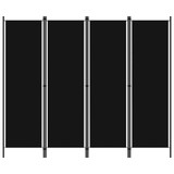 Sobna pregrada s 4 panela crna 200 x 180 cm Sobna pregrada s 4 panela crna 200 x 180 cm