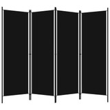 Sobna pregrada s 4 panela crna 200 x 180 cm Sobna pregrada s 4 panela crna 200 x 180 cm