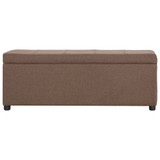 Klupa s pretincem za pohranu 116 cm smeđa poliesterska Klupa s pretincem za pohranu 116 cm smeđa poliesterska