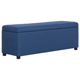 Klupa s pretincem za pohranu 116 cm plava poliesterska Klupa s pretincem za pohranu 116 cm plava poliesterska