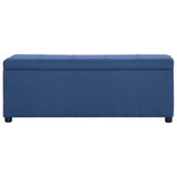 Klupa s pretincem za pohranu 116 cm plava poliesterska Klupa s pretincem za pohranu 116 cm plava poliesterska