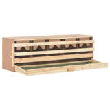 Gnijezdo za kokoši s 5 odjeljaka 117x33x38 cm masivna borovina
