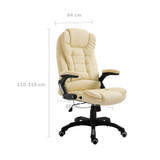 Uredska stolica od umjetne kože krem