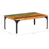 Stolić za kavu od masivnog obnovljenog drva 100 x 60 x 35 cm Stolić za kavu od masivnog obnovljenog drva 100 x 60 x 35 cm