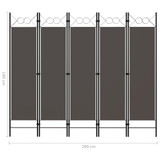 Sobna pregrada s 5 panela antracit 200 x 180 cm Sobna pregrada s 5 panela antracit 200 x 180 cm