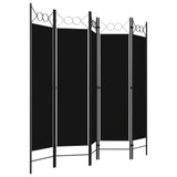 Sobna pregrada s 5 panela crna 200 x 180 cm Sobna pregrada s 5 panela crna 200 x 180 cm