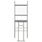 3-dijelni sklopivi blagovaonski set sa stalkom MDF/čelik crni