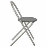 3-dijelni sklopivi blagovaonski set sa stalkom MDF/čelik crni