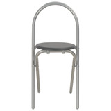 3-dijelni sklopivi blagovaonski set sa stalkom MDF/čelik crni