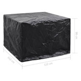 Navlaka za vrtni namještaj s 8 ušica 122 x 112 x 98 cm Navlaka za vrtni namještaj s 8 ušica 122 x 112 x 98 cm