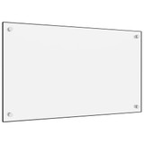 Kuhinjska zaštita od prskanja bijela 70 x 40 cm kaljeno staklo Kuhinjska zaštita od prskanja bijela 70 x 40 cm kaljeno staklo