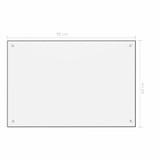 Kuhinjska zaštita od prskanja bijela 90 x 60 cm kaljeno staklo Kuhinjska zaštita od prskanja bijela 90 x 60 cm kaljeno staklo