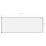 Kuhinjska zaštita od prskanja bijela 100 x 40 cm kaljeno staklo Kuhinjska zaštita od prskanja bijela 100 x 40 cm kaljeno staklo
