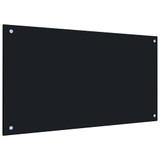 Kuhinjska zaštita od prskanja crna 90 x 50 cm kaljeno staklo Kuhinjska zaštita od prskanja crna 90 x 50 cm kaljeno staklo