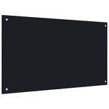 Kuhinjska zaštita od prskanja crna 100 x 60 cm kaljeno staklo Kuhinjska zaštita od prskanja crna 100 x 60 cm kaljeno staklo