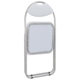 Sklopive blagovaonske stolice od umjetne kože 2 kom bijele