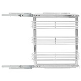 Kuhinjska žičana košara s 3 razine srebrna 47 x 11 x 56 cm