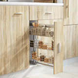 Kuhinjska žičana košara s 3 razine srebrna 47 x 11 x 56 cm