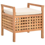 Klupa za pohranu od masivne orahovine 49 x 48 x 49 cm Klupa za pohranu od masivne orahovine 49 x 48 x 49 cm