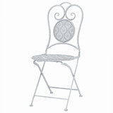 3-dijelni bistro set čelični sivo bijeli