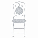 3-dijelni bistro set čelični sivo bijeli