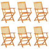 7-dijelni sklopivi vrtni blagovaonski set masivno bagremovo drvo