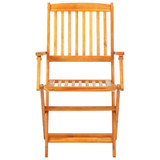 7-dijelni sklopivi vrtni blagovaonski set masivno bagremovo drvo