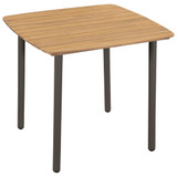 44233 Garden Table 80x80x72cm Solid Acacia Wood and Steel