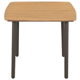44233 Garden Table 80x80x72cm Solid Acacia Wood and Steel