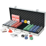 vidaXL Set za Poker s 500 Žetona Aluminijum vidaXL Set za Poker s 500 Žetona Aluminijum