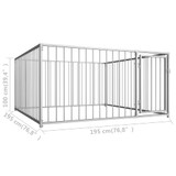 Vanjski kavez za pse 200 x 200 x 100 cm
