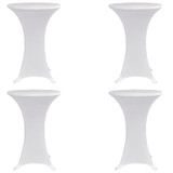 Navlaka za stol za stajanje Ø 70 cm bijela rastezljiva 4 kom Navlaka za stol za stajanje Ø 70 cm bijela rastezljiva 4 kom